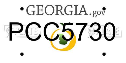 PCC5730 Georgia License Plate