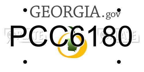PCC6180 Georgia License Plate