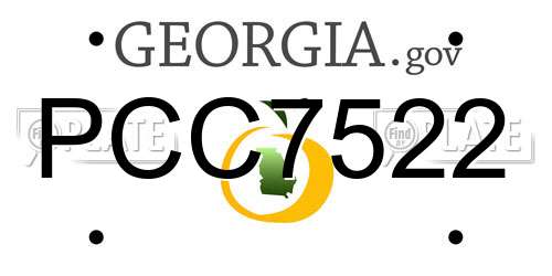 PCC7522 Georgia License Plate