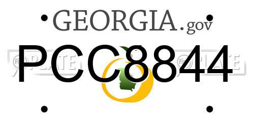 PCC8844 Georgia License Plate