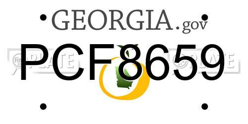 PCF8659 Georgia License Plate
