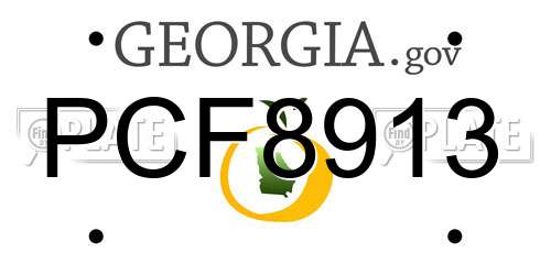 PCF8913 Georgia License Plate