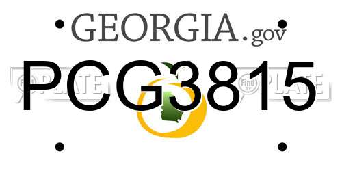 PCG3815 Georgia License Plate