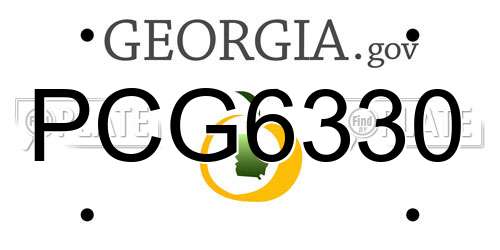 PCG6330 Georgia License Plate
