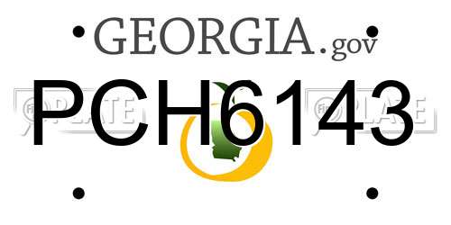PCH6143 Georgia License Plate