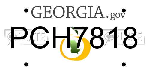 PCH7818 Georgia License Plate