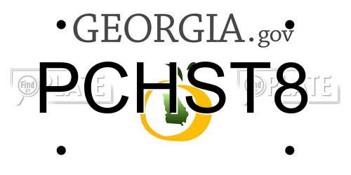 PCHST8 Georgia License Plate