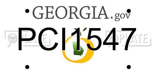 PCI1547 Georgia License Plate