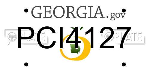 PCI4127 Georgia License Plate