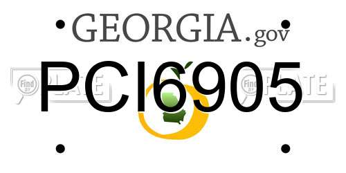 PCI6905 Georgia License Plate