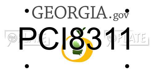 PCI8311 Georgia License Plate