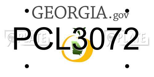 PCL3072 Georgia License Plate