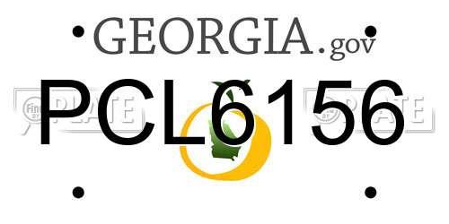 PCL6156 Georgia License Plate