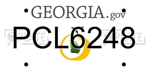 PCL6248 Georgia License Plate