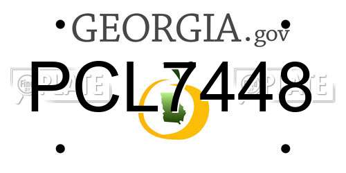 PCL7448 Georgia License Plate