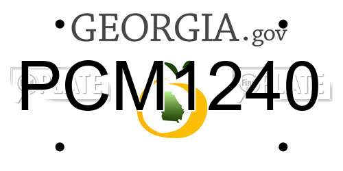 PCM1240 Georgia License Plate