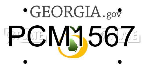 PCM1567 Georgia License Plate