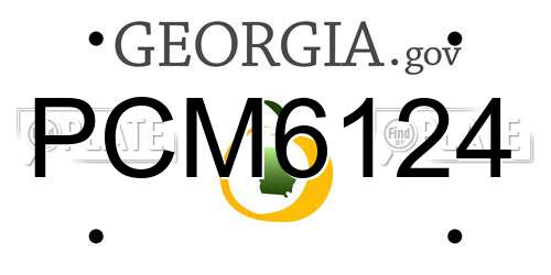 PCM6124 Georgia License Plate