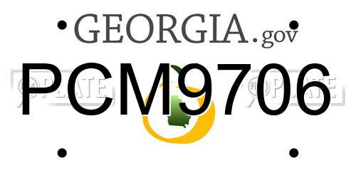 PCM9706 Georgia License Plate