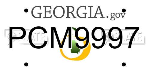 PCM9997 Georgia License Plate