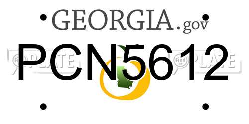 PCN5612 Georgia License Plate