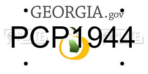 PCP1944 Georgia License Plate