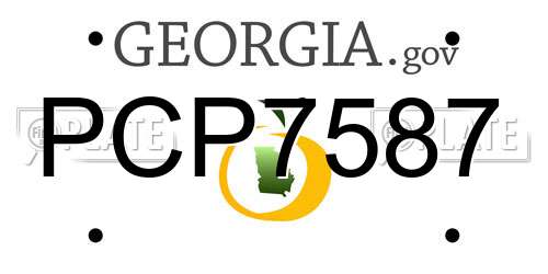 PCP7587 Georgia License Plate