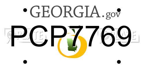 PCP7769 Georgia License Plate