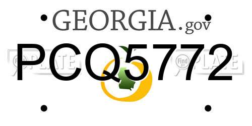 PCQ5772 Georgia License Plate