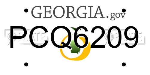 PCQ6209 Georgia License Plate
