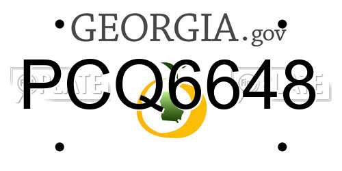 PCQ6648 Georgia License Plate
