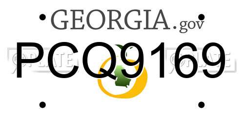 PCQ9169 Georgia License Plate
