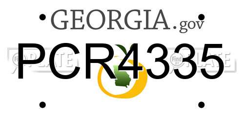 PCR4335 Georgia License Plate