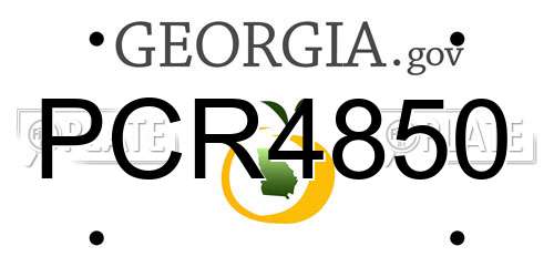 PCR4850 Georgia License Plate