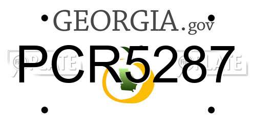 PCR5287 Georgia License Plate