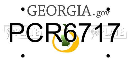 PCR6717 Georgia License Plate