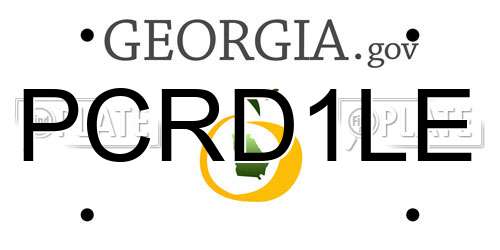 PCRD1LE Georgia License Plate