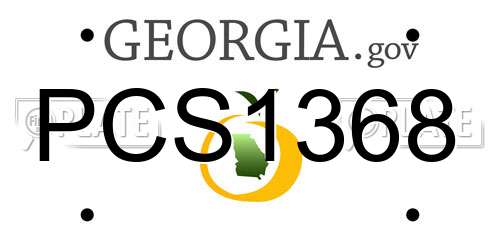 PCS1368 Georgia License Plate