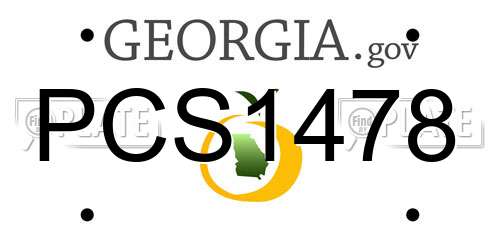 PCS1478 Georgia License Plate