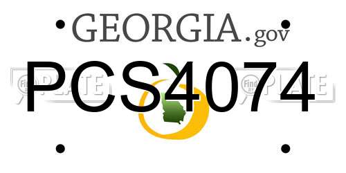 PCS4074 Georgia License Plate