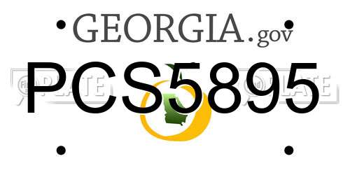 PCS5895 Georgia License Plate