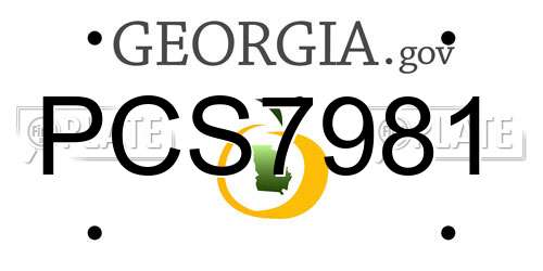 PCS7981 Georgia License Plate