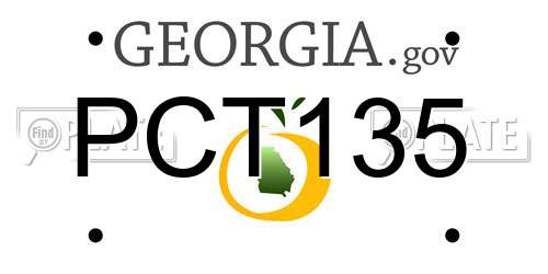 PCT135 Georgia License Plate