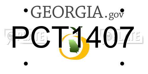 PCT1407 Georgia License Plate