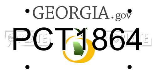 PCT1864 Georgia License Plate