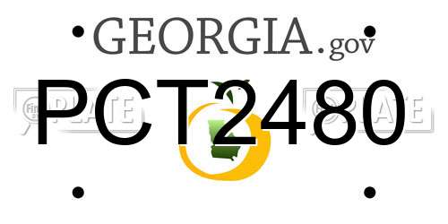 PCT2480 Georgia License Plate