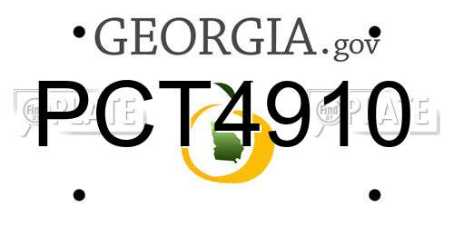PCT4910 Georgia License Plate