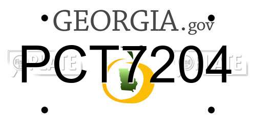 PCT7204 Georgia License Plate