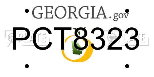 PCT8323 Georgia License Plate