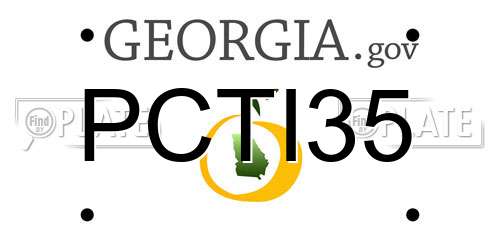 PCTI35 Georgia License Plate